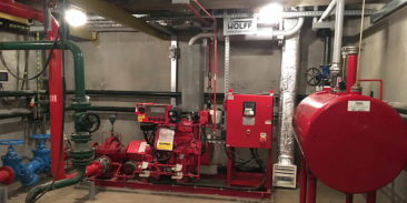 Design and erection of emergency fire water supply system based on a diesel-powered pump