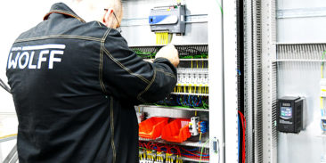 Prefabrication of power supply and control cabinets