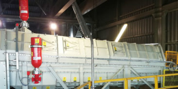Explosion protection of technological equipment in a coal mill