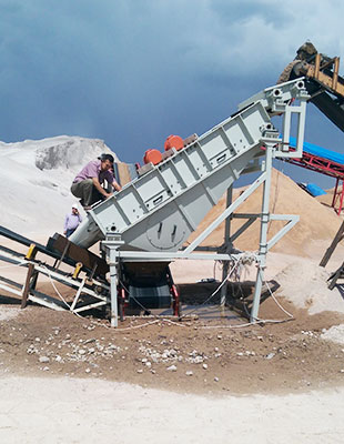 Dewatering screening machines