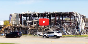 FILM - Explosion in silicone production works completely destroyed the factory