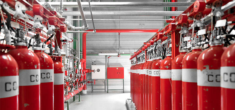 Gas extinguishing systems