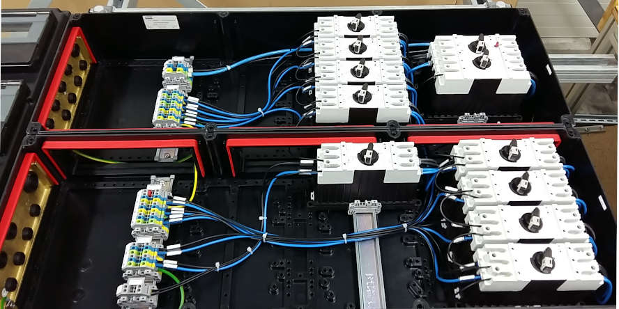 Inside view of an explosion-proof switchgear