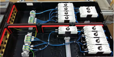 Inside view of an explosion-proof switchgear