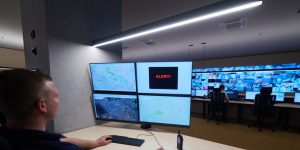 Emergency lighting in dual-purpose fixtures in a control room