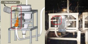 filter detached