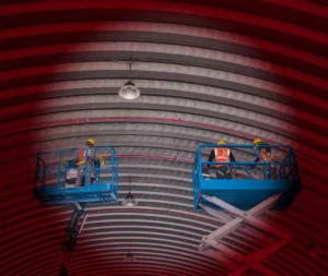 installation of fire protection in an active production site