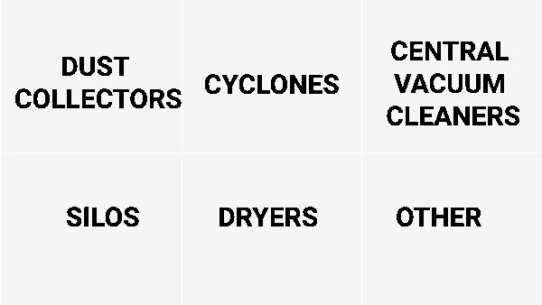 Typical applications Spark Detection and Extinguishing System