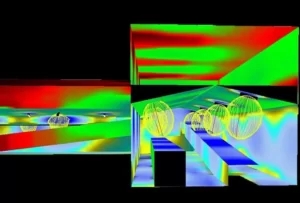 calculation of the existing lighting with a visualisation in POWER PLANT AREA