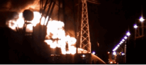transformer fire at the station in czerncu
