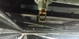 Sprinkler over an inclined bridge
