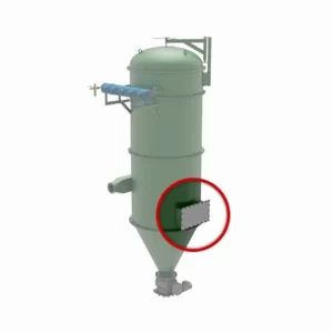 types of protection used to protect dust collectors, Dust collector protected by a decompression panel