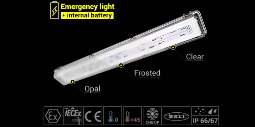 Ex emergency lighting fixtures with a microinverter