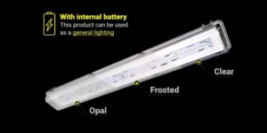 Ex emergency lighting fixtures with a microinverter